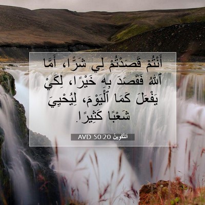 Picture 07 - اَلتَّكْوِينُ 50:20 AVD - أَنْتُمْ قَصَدْتُمْ لِي - Bible Verse Picture