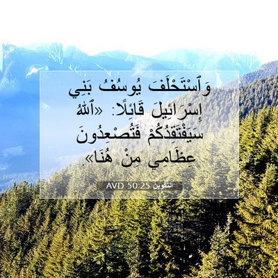 Picture 07 - اَلتَّكْوِينُ 50:25 AVD - وَٱسْتَحْلَفَ يُوسُفُ - Bible Verse Picture