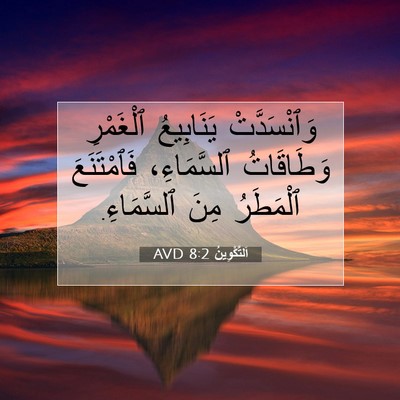 Picture 07 - اَلتَّكْوِينُ 8:2 AVD - وَٱنْسَدَّتْ يَنَابِيعُ - Bible Verse Picture