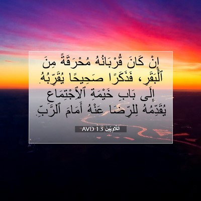 Picture 07 - اَللَّاوِيِّينَ 1:3 AVD - إِنْ كَانَ قُرْبَانُهُ - Bible Verse Picture