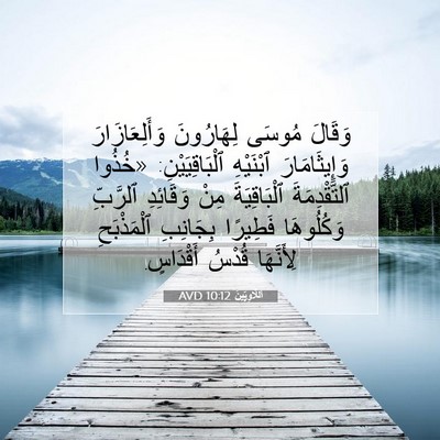 Picture 07 - اَللَّاوِيِّينَ 10:12 AVD - وَقَالَ مُوسَى لِهَارُونَ - Bible Verse Picture