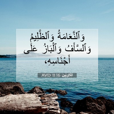 Picture 07 - اَللَّاوِيِّينَ 11:16 AVD - وَٱلنَّعَامَةُ - Bible Verse Picture