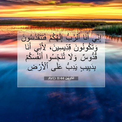 Picture 07 - اَللَّاوِيِّينَ 11:44 AVD - إِنِّي أَنَا ٱلرَّبُّ - Bible Verse Picture