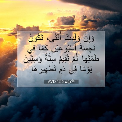 Picture 07 - اَللَّاوِيِّينَ 12:5 AVD - وَإِنْ وَلَدَتْ أُنْثَى، - Bible Verse Picture
