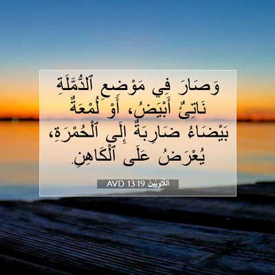 Picture 07 - اَللَّاوِيِّينَ 13:19 AVD - وَصَارَ فِي مَوْضِعِ - Bible Verse Picture