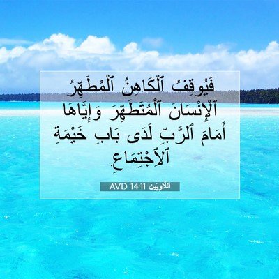 Picture 07 - اَللَّاوِيِّينَ 14:11 AVD - فَيُوقِفُ ٱلْكَاهِنُ - Bible Verse Picture