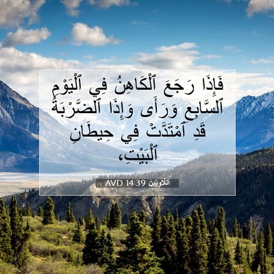 Picture 07 - اَللَّاوِيِّينَ 14:39 AVD - فَإِذَا رَجَعَ ٱلْكَاهِنُ - Bible Verse Picture