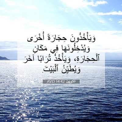 Picture 07 - اَللَّاوِيِّينَ 14:42 AVD - وَيَأْخُذُونَ حِجَارَةً - Bible Verse Picture