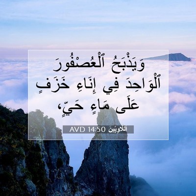 Picture 07 - اَللَّاوِيِّينَ 14:50 AVD - وَيَذْبَحُ ٱلْعُصْفُورَ - Bible Verse Picture