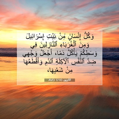 Picture 07 - اَللَّاوِيِّينَ 17:10 AVD - وَكُلُّ إِنْسَانٍ مِنْ - Bible Verse Picture