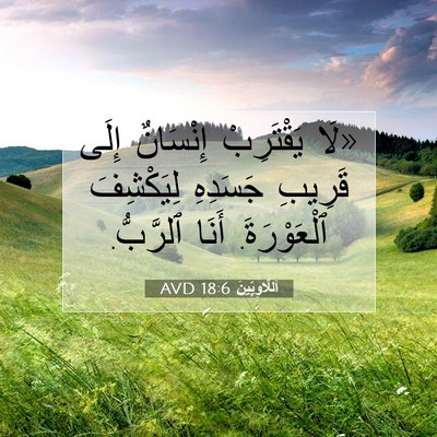 Picture 07 - اَللَّاوِيِّينَ 18:6 AVD - «لَا يَقْتَرِبْ إِنْسَانٌ - Bible Verse Picture