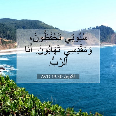 Picture 07 - اَللَّاوِيِّينَ 19:30 AVD - سُبُوتِي تَحْفَظُونَ، - Bible Verse Picture