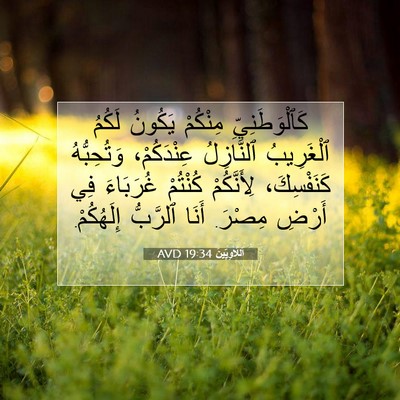 Picture 07 - اَللَّاوِيِّينَ 19:34 AVD - كَٱلْوَطَنِيِّ مِنْكُمْ - Bible Verse Picture