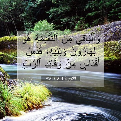 Picture 07 - اَللَّاوِيِّينَ 2:3 AVD - وَٱلْبَاقِي مِنَ - Bible Verse Picture