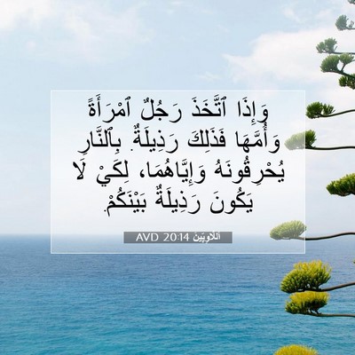 Picture 07 - اَللَّاوِيِّينَ 20:14 AVD - وَإِذَا ٱتَّخَذَ رَجُلٌ - Bible Verse Picture