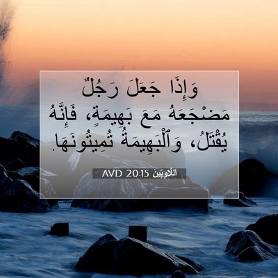 Picture 07 - اَللَّاوِيِّينَ 20:15 AVD - وَإِذَا جَعَلَ رَجُلٌ - Bible Verse Picture