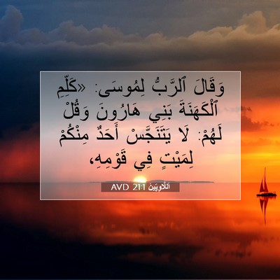 Picture 07 - اَللَّاوِيِّينَ 21:1 AVD - وَقَالَ ٱلرَّبُّ لِمُوسَى: - Bible Verse Picture