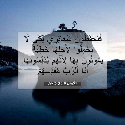 Picture 07 - اَللَّاوِيِّينَ 22:9 AVD - فَيَحْفَظُونَ شَعَائِرِي - Bible Verse Picture