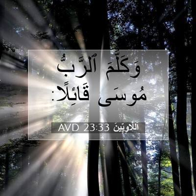 Picture 07 - اَللَّاوِيِّينَ 23:33 AVD - وَكَلَّمَ ٱلرَّبُّ مُوسَى - Bible Verse Picture