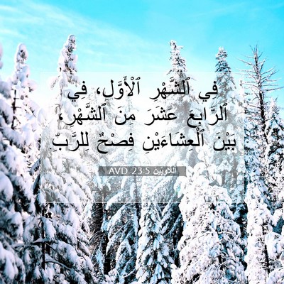 Picture 07 - اَللَّاوِيِّينَ 23:5 AVD - فِي ٱلشَّهْرِ ٱلْأَوَّلِ، - Bible Verse Picture