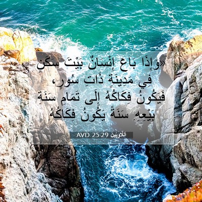 Picture 07 - اَللَّاوِيِّينَ 25:29 AVD - «وَإِذَا بَاعَ إِنْسَانٌ - Bible Verse Picture