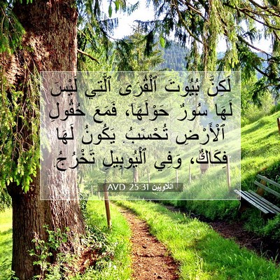 Picture 07 - اَللَّاوِيِّينَ 25:31 AVD - لَكِنَّ بُيُوتَ ٱلْقُرَى - Bible Verse Picture