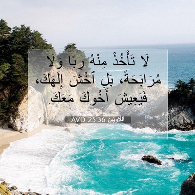 Picture 07 - اَللَّاوِيِّينَ 25:36 AVD - لَا تَأْخُذْ مِنْهُ رِبًا - Bible Verse Picture