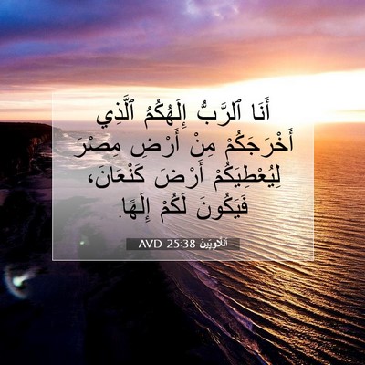 Picture 07 - اَللَّاوِيِّينَ 25:38 AVD - أَنَا ٱلرَّبُّ إِلَهُكُمُ - Bible Verse Picture