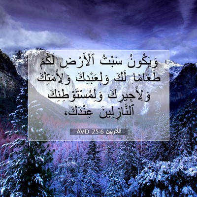 Picture 07 - اَللَّاوِيِّينَ 25:6 AVD - وَيَكُونُ سَبْتُ - Bible Verse Picture