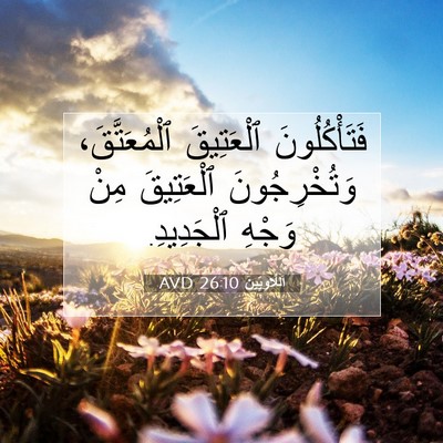 Picture 07 - اَللَّاوِيِّينَ 26:10 AVD - فَتَأْكُلُونَ ٱلْعَتِيقَ - Bible Verse Picture
