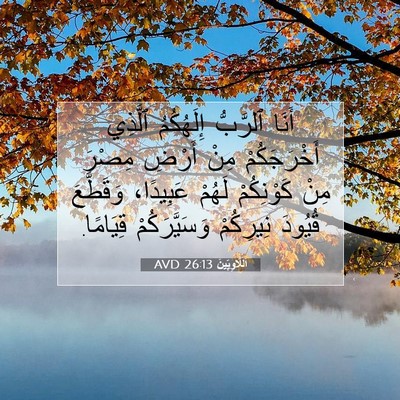 Picture 07 - اَللَّاوِيِّينَ 26:13 AVD - أَنَا ٱلرَّبُّ إِلَهُكُمُ - Bible Verse Picture