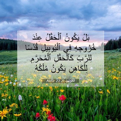 Picture 07 - اَللَّاوِيِّينَ 27:21 AVD - بَلْ يَكُونُ ٱلْحَقْلُ - Bible Verse Picture