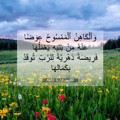 Picture 07 - اَللَّاوِيِّينَ 6:22 AVD - وَٱلْكَاهِنُ ٱلْمَمْسُوحُ - Bible Verse Picture