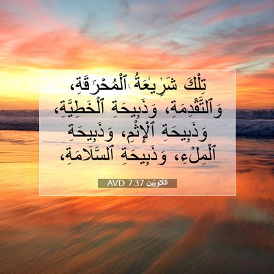 Picture 07 - اَللَّاوِيِّينَ 7:37 AVD - تِلْكَ شَرِيعَةُ - Bible Verse Picture