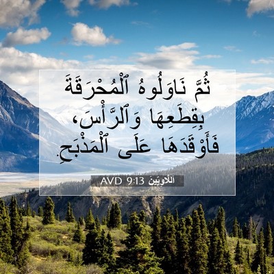 Picture 07 - اَللَّاوِيِّينَ 9:13 AVD - ثُمَّ نَاوَلُوهُ - Bible Verse Picture