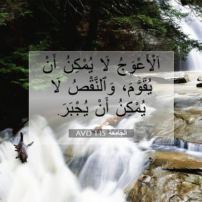 Picture 07 - اَلْجَامِعَةِ 1:15 AVD - اَلْأَعْوَجُ لَا يُمْكِنُ - Bible Verse Picture