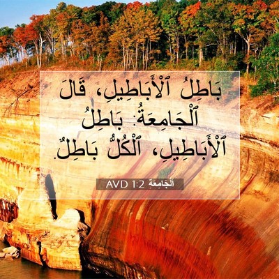 Picture 07 - اَلْجَامِعَةِ 1:2 AVD - بَاطِلُ ٱلْأَبَاطِيلِ، - Bible Verse Picture