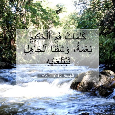 Picture 07 - اَلْجَامِعَةِ 10:12 AVD - كَلِمَاتُ فَمِ ٱلْحَكِيمِ - Bible Verse Picture