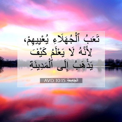 Picture 07 - اَلْجَامِعَةِ 10:15 AVD - تَعَبُ ٱلْجُهَلَاءِ - Bible Verse Picture