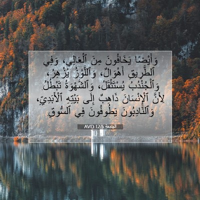 Picture 07 - اَلْجَامِعَةِ 12:5 AVD - وَأَيْضًا يَخَافُونَ مِنَ - Bible Verse Picture