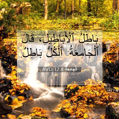 Picture 07 - اَلْجَامِعَةِ 12:8 AVD - بَاطِلُ ٱلْأَبَاطِيلِ، - Bible Verse Picture