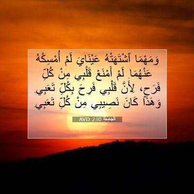 Picture 07 - اَلْجَامِعَةِ 2:10 AVD - وَمَهْمَا ٱشْتَهَتْهُ - Bible Verse Picture