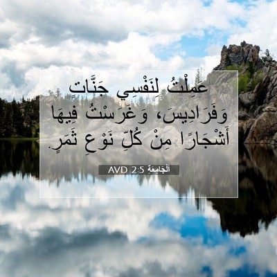 Picture 07 - اَلْجَامِعَةِ 2:5 AVD - عَمِلْتُ لِنَفْسِي - Bible Verse Picture
