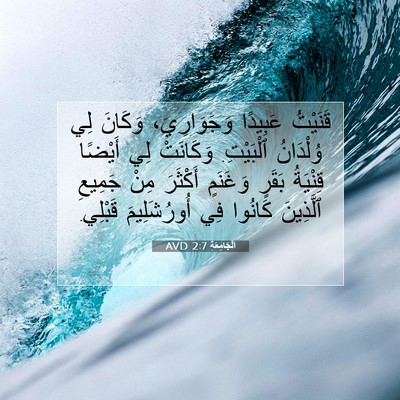 Picture 07 - اَلْجَامِعَةِ 2:7 AVD - قَنَيْتُ عَبِيدًا - Bible Verse Picture