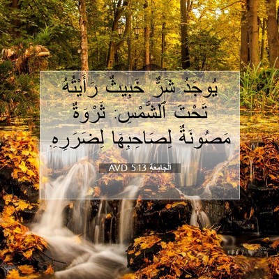 Picture 07 - اَلْجَامِعَةِ 5:13 AVD - يُوجَدُ شَرٌّ خَبِيثٌ - Bible Verse Picture
