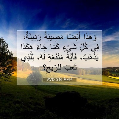 Picture 07 - اَلْجَامِعَةِ 5:16 AVD - وَهَذَا أَيْضًا مَصِيبَةٌ - Bible Verse Picture