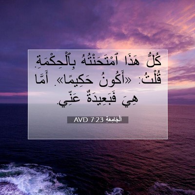 Picture 07 - اَلْجَامِعَةِ 7:23 AVD - كُلُّ هَذَا ٱمْتَحَنْتُهُ - Bible Verse Picture