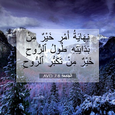 Picture 07 - اَلْجَامِعَةِ 7:8 AVD - نِهَايَةُ أَمْرٍ خَيْرٌ - Bible Verse Picture