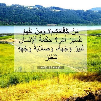 Picture 07 - اَلْجَامِعَةِ 8:1 AVD - مَنْ كَٱلْحَكِيمِ؟ وَمَنْ - Bible Verse Picture