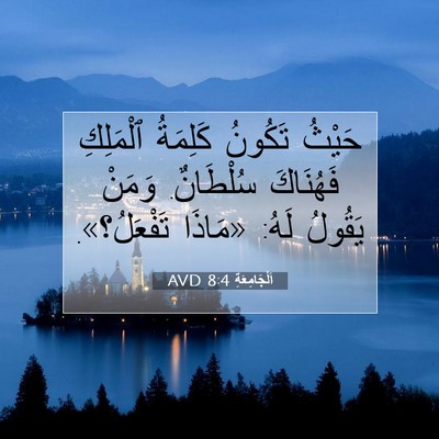 Picture 07 - اَلْجَامِعَةِ 8:4 AVD - حَيْثُ تَكُونُ كَلِمَةُ - Bible Verse Picture